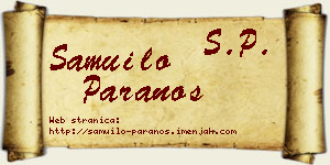 Samuilo Paranos vizit kartica